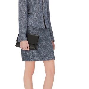 Boss Elegant Blue Tweed Skirt